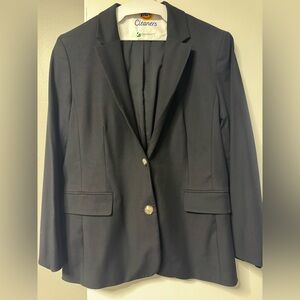 Classic Black Women's Blazer Jacket - Tailored Two-Button